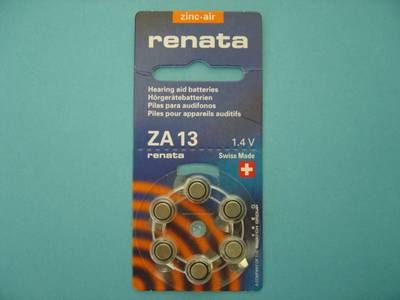 ZA 13 Renata Hrgertebatterie 1,4V  270 mAh
